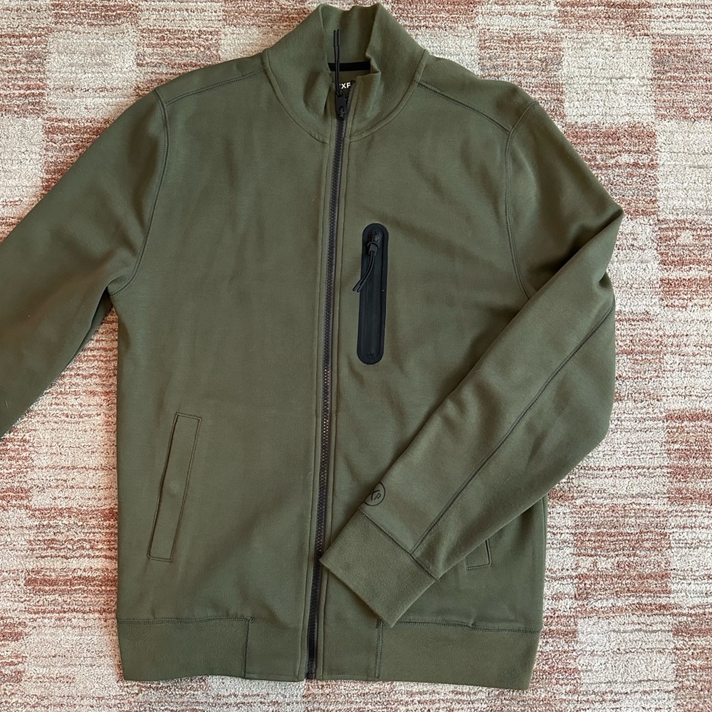 Express Men's Zip-Up  in Olive